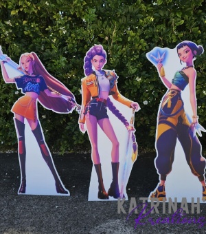 K-Pop Demon Hunter character cutout standee for cosplay and parties