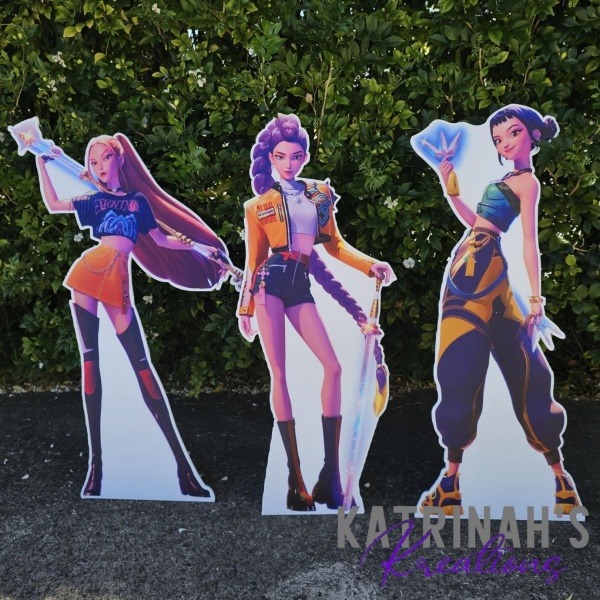 K-Pop Demon Hunter character cutout standee for cosplay and parties