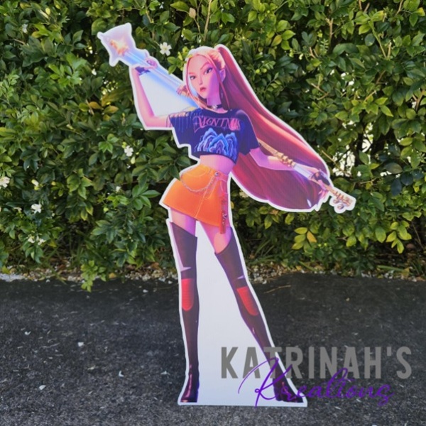 K-Pop Demon Hunter character cutout standee for cosplay and parties
