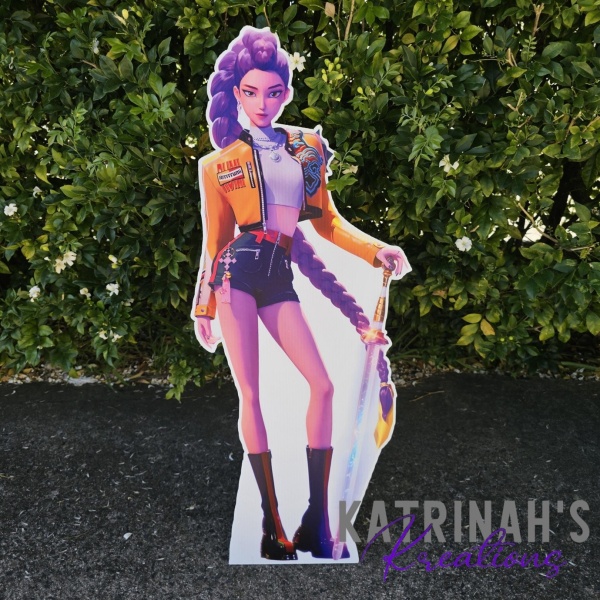 K-Pop Demon Hunter character cutout standee for cosplay and parties